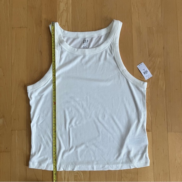 NEW GAP XL tall Modern Rib Halter tank top off-white - Picture 8 of 13
